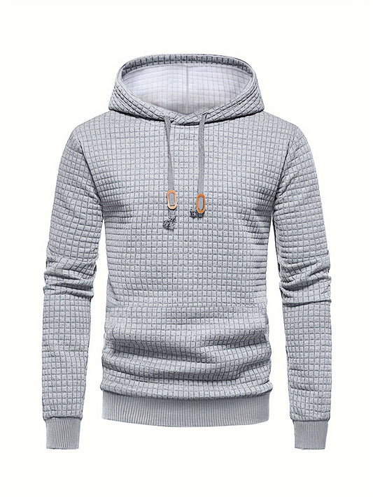 Marvin - Hoodie with Waffle Pattern with Kangaroo Pocket for Men