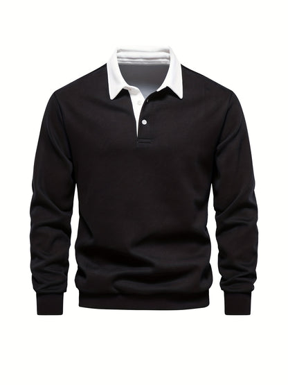 Tom – Men's Retro Color Block Pullover Shirt