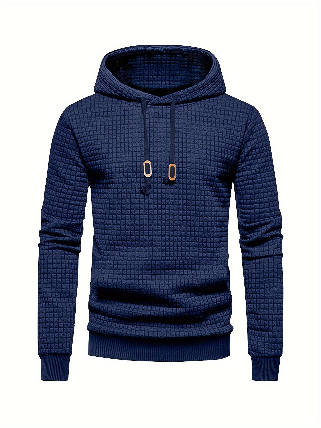 Marvin - Hoodie with Waffle Pattern with Kangaroo Pocket for Men