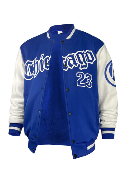 Liam – Men's Casual Varsity Jacket with Letter Print