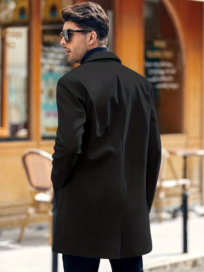 William - Retro Trench Coat with Semi-formal and Single Breasted for Men