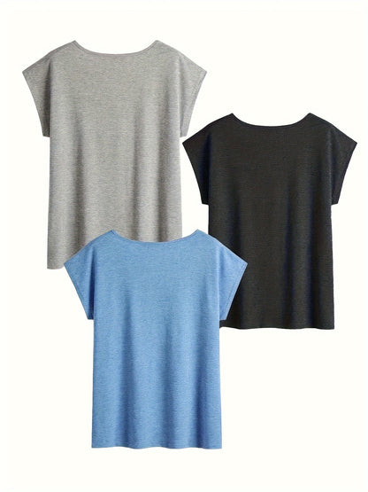 Sarah - Casual V-Neck T-Shirt - Summer Edition