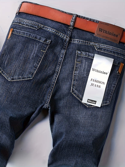 Johnson - Denim Jeans with Slightly Stretch and Straight Leg for Men