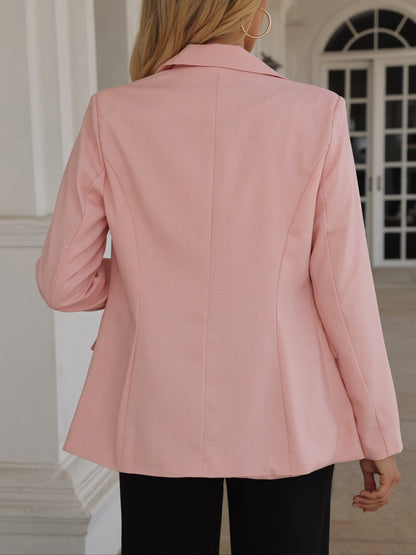 Hazel - Chic Casual Blazer with Open Front and Button Detail for Women