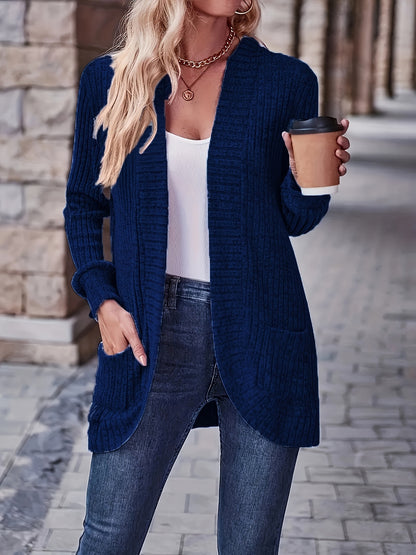 Josephine - Open Front Cardigan with Pockets for Women