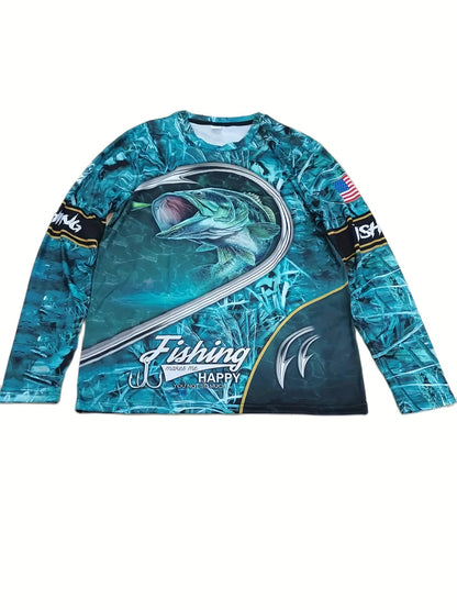 Reginald – Men's 3D Fish Print Long Sleeve Shirt