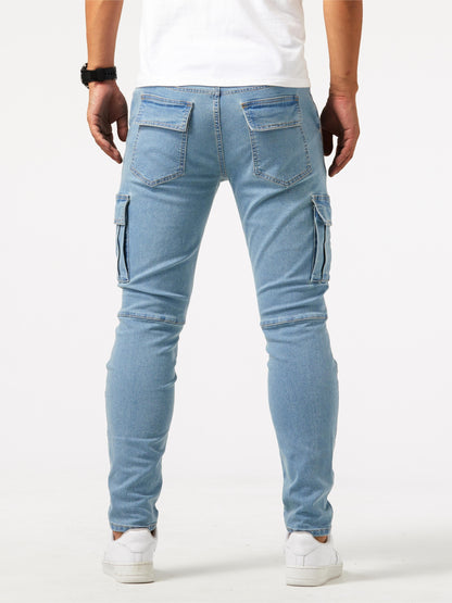 Dewayne - Casual Denim Jeans with Multi Pocket and High Stretch for Men