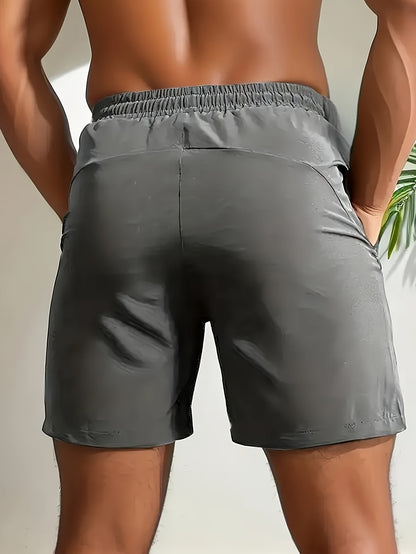 Gary - Sports Shorts with Pockets and Elastic Waist Drawstring for Men