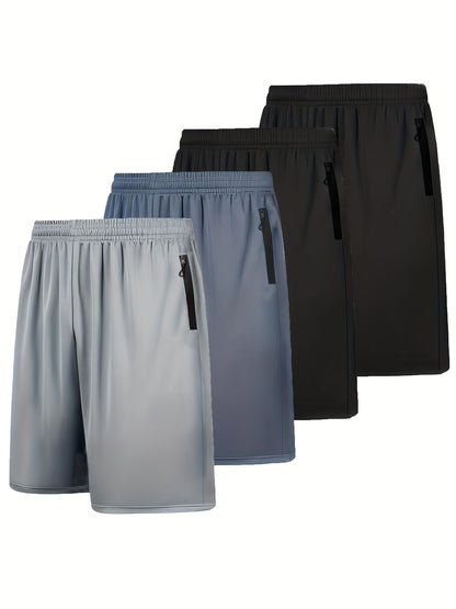 Marcus - 4 pcs Quick Drying Shorts with Slightly Stretch and Drawstring For Men