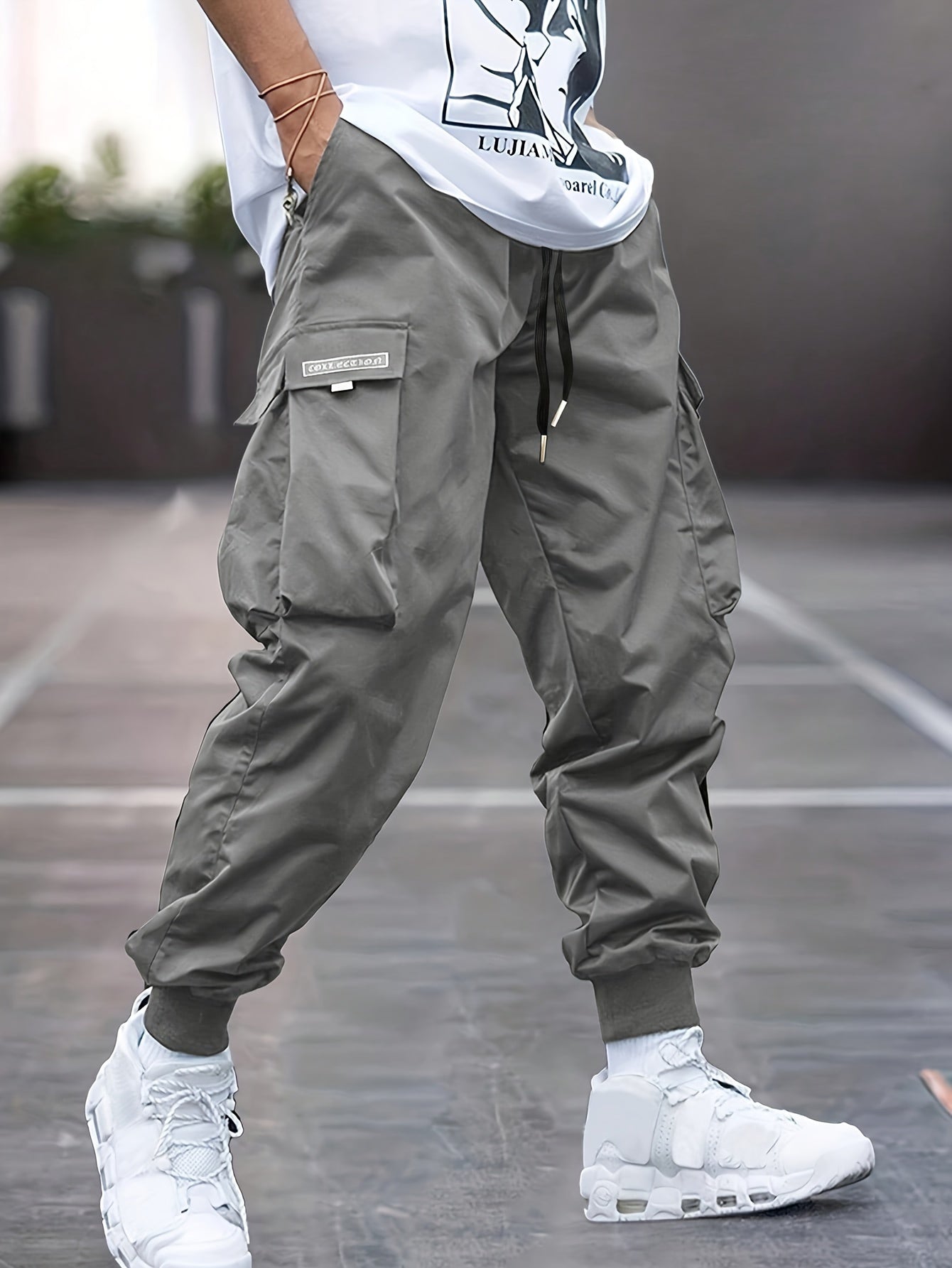 Earl - Trendy Cargo Pants with Pockets and Drawstring for Men