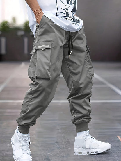 Earl - Trendy Cargo Pants with Pockets and Drawstring for Men