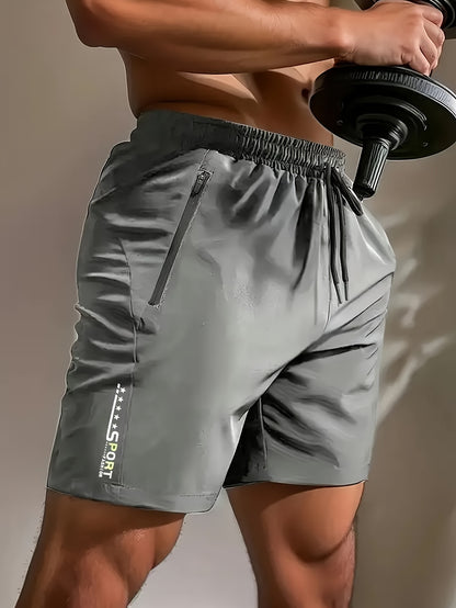 Gary - Sports Shorts with Pockets and Elastic Waist Drawstring for Men