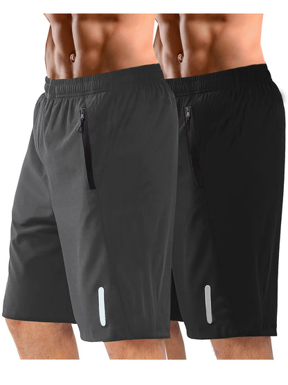 Russell - 2pcs Breathable Quick Dry Athletic Shorts for Men