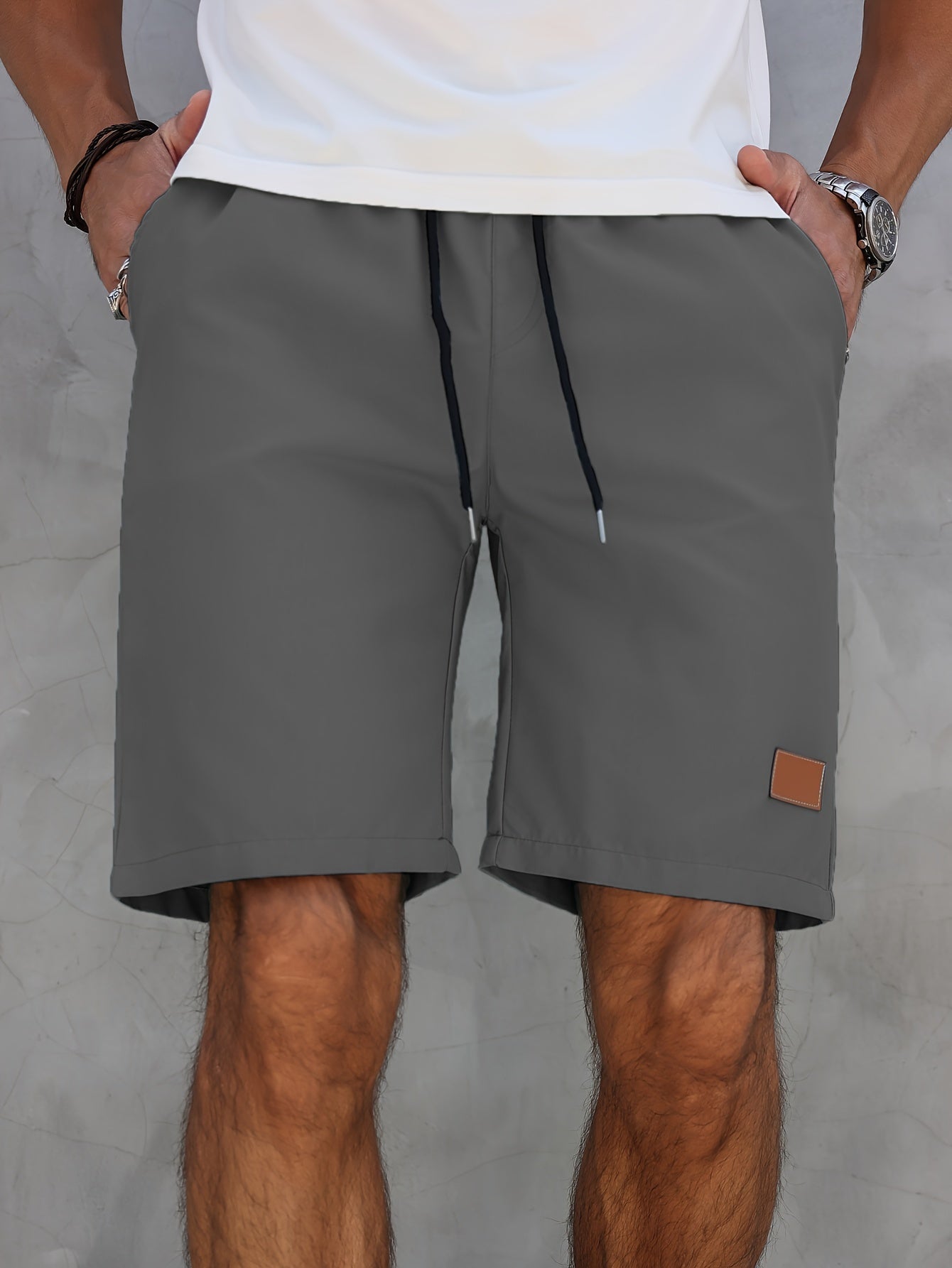 William - Sports Shorts with Drawstring and Knee-Length for Men