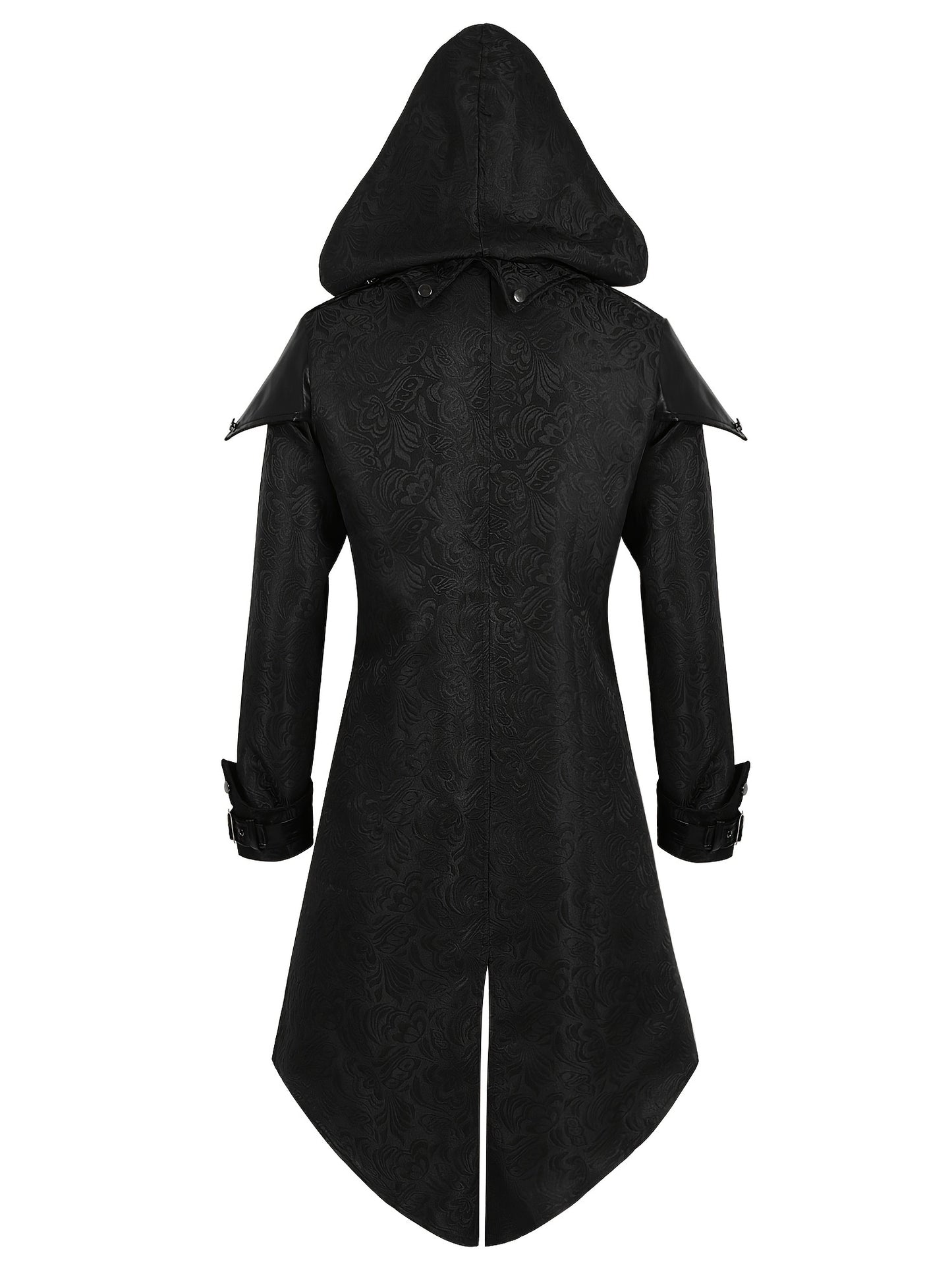 Stewart – Men's Gothic Hooded Trench Coat with Retro Design