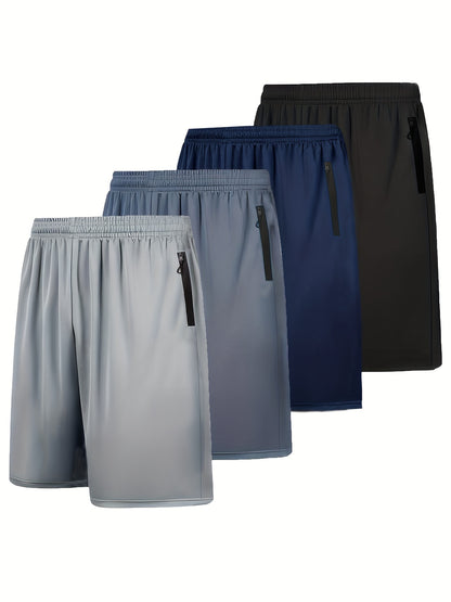 Marcus - 4 pcs Quick Drying Shorts with Slightly Stretch and Drawstring For Men