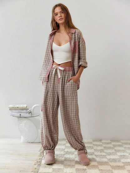 Tempie - Women's Vintage pyjama and shirt set