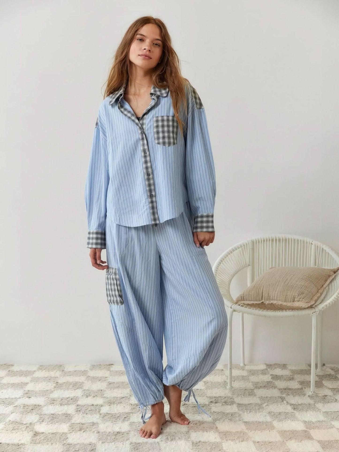 Tempie - Women's Vintage pyjama and shirt set