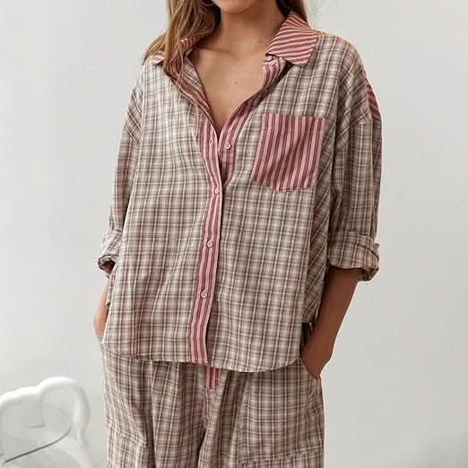 Tempie - Women's Vintage pyjama and shirt set