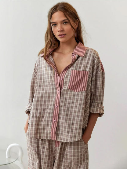 Tempie - Women's Vintage pyjama and shirt set